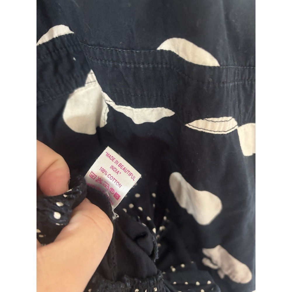 Mim Pi Girls Polka Dot Jumper Dress Size 8 128 Black White 100% Cotton Embroider - Picture 4 of 6